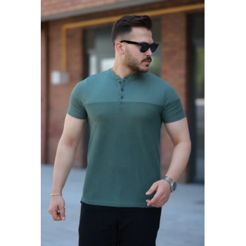 MARSiLYAN- Erkek Hakim Yakalı Kısa Kollu Pamuklu Tshirt