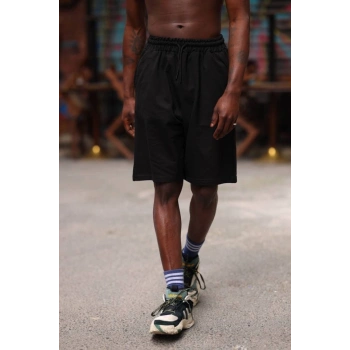 MARSiLYAN- Erkek İki İplik Cepli Şort - Siyah