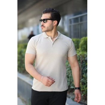 MARSiLYAN- Erkek Kısa Kollu Yakalı Tişört
