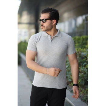 MARSiLYAN- Erkek Kısa Kollu Yakalı Tişört