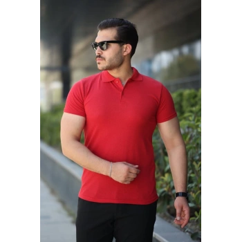 MARSiLYAN- Erkek Kısa Kollu Yakalı Tişört