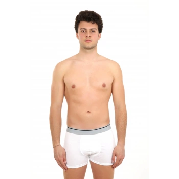 MARSiLYAN- Erkek Likralı Boxer Beyaz