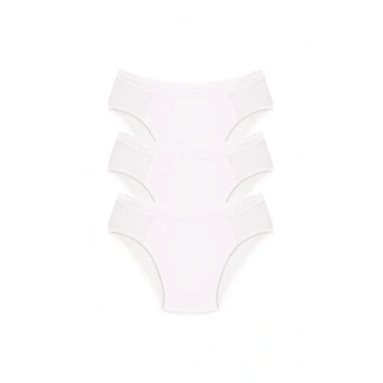 MARSiLYAN- Erkek Pamuk 3lü Beyaz Slip