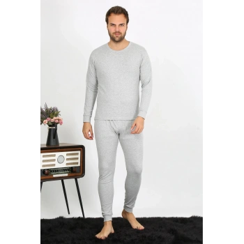 MARSiLYAN- Erkek Pamuk Gri İçlik Takım