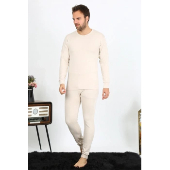 MARSiLYAN- Erkek Pamuk Krem İçlik Takım
