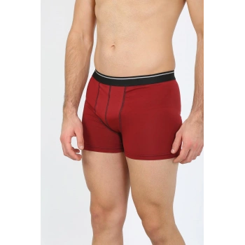 MARSiLYAN- Erkek Pamuk Likralı Boxer Bordo