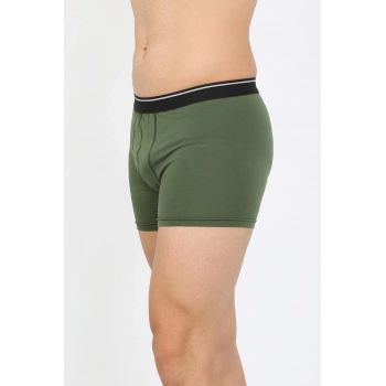 MARSiLYAN- Erkek Pamuk Likralı Boxer Haki