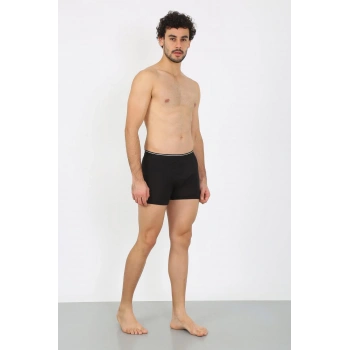 MARSiLYAN- Erkek Pamuk Likralı Boxer Siyah