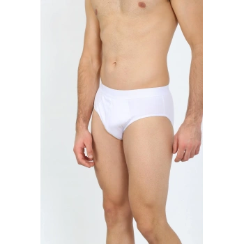 MARSiLYAN- Erkek Pamuk Likralı Slip Beyaz