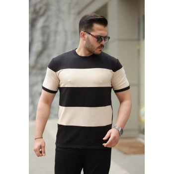 MARSiLYAN- Erkek Parçalı Renk Kısa Kollu Tişört