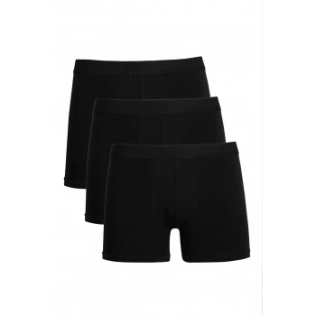 MARSiLYAN- Erkek Penye 3lü Boxer Siyah