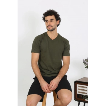 MARSiLYAN- Erkek Penye Haki 3lü Pijama Takımı