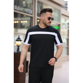 MARSiLYAN- Erkek şerit Detaylı Kısa Kollu T-shirt