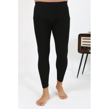 MARSiLYAN- Erkek Termal Tayt Kışlık Tek Alt İçlik Siyah