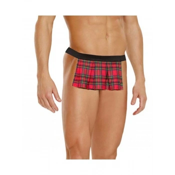 MARSiLYAN-  Fantezi Arkası Açık Ekoseli Erkek Etek  TG274592