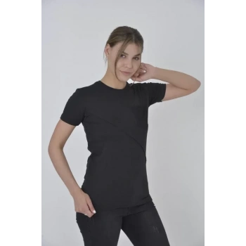 MARSiLYAN- File Cepli Slim Fit T-shirt - Siyah