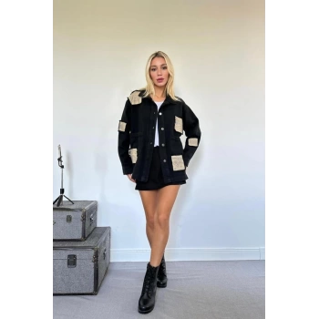 MARSiLYAN-  Gabardin Arma Detaylı Gömlek Ceket