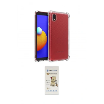 MARSİLYAN™- Galaxy A01 Core Kılıf İz Form Prime - Siyah Mat Seramik Nano Ekran Koruyucu
