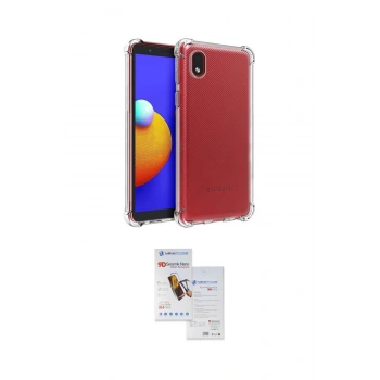 MARSİLYAN™- Galaxy A01 Core Kılıf İz Form Prime - Siyah Seramik Nano Ekran Koruyucu