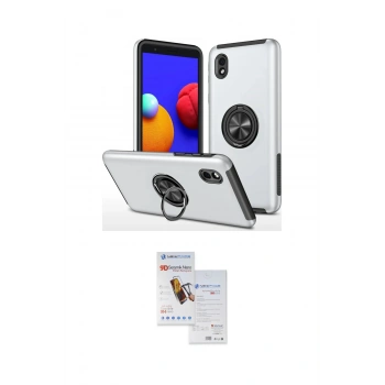 MARSİLYAN™- Galaxy A01 Core Kılıf Odak Form Prime - Siyah Seramik Nano Ekran Koruyucu