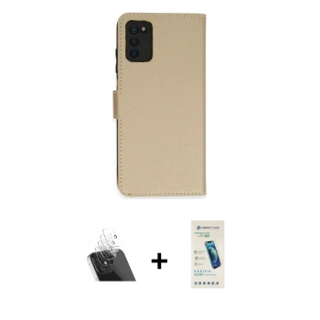 MARSİLYAN™- Galaxy A03S Kılıf Siluet Işık Serisi - Şeffaf Pasifik Cam Ekran Koruyucu + Kamera Lens Koruma Cam - SF