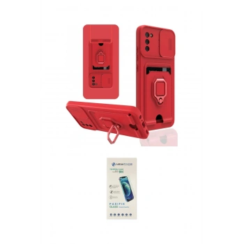 MARSİLYAN™- Galaxy A03S Kılıf Vadi Form Prime - Şeffaf Pasifik Cam Ekran Koruyucu