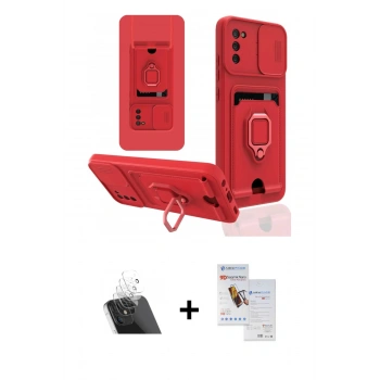 MARSİLYAN™- Galaxy A03S Kılıf Vadi Form Prime - Siyah Seramik Nano Ekran Koruyucu + Kamera Lens Koruma Cam - SF