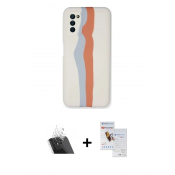 MARSİLYAN™- Galaxy A03S Kılıf Yadigar Çizgi - Siyah Seramik Nano Ekran Koruyucu + Kamera Lens Koruma Cam - SF