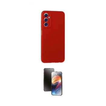 MARSİLYAN™- Galaxy A05S Kılıf Kozmos Yansıma Özel Seri - Siyah 3D Antistatik Mat Seramik Nano Ekran Koruyucu