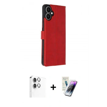 MARSİLYAN™- Galaxy A06 Kılıf Siluet Işık Serisi - Şeffaf Pasifik Cam Ekran Koruyucu + Raze Metal Kamera Lens - GS