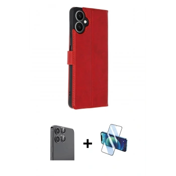 MARSİLYAN™- Galaxy A06 Kılıf Siluet Işık Serisi - Siyah 3D Antistatik Seramik Nano Ekran Koruyucu + Raze Metal Kamera Lens - SH