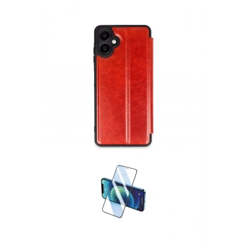 MARSİLYAN™- Galaxy A06 Kılıf Zirve Yansıma Serisi - Siyah 3D Antistatik Cam Ekran Koruyucu