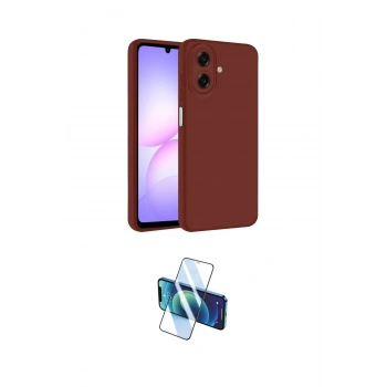 MARSİLYAN™- Galaxy A07 4G Kılıf Kozmos Yansıma Özel Seri - Siyah 3D Antistatik Cam Ekran Koruyucu