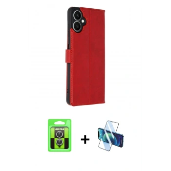 MARSİLYAN™- Galaxy A07 4G Kılıf Siluet Işık Serisi - Siyah 3D Antistatik Cam Ekran Koruyucu + Raze Metal Kamera Lens - GS