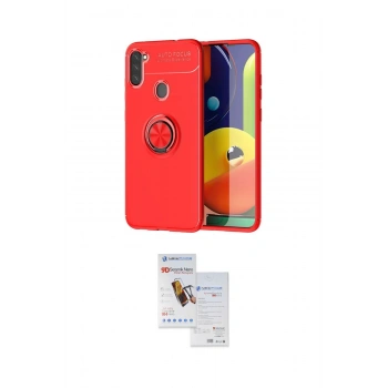 MARSİLYAN™- Galaxy A11 Kılıf Yankı Form Prime - Siyah Seramik Nano Ekran Koruyucu