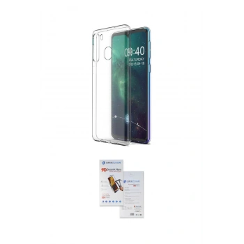 MARSİLYAN™- Galaxy A11 Kılıf Zirve Doku - Siyah Seramik Nano Ekran Koruyucu