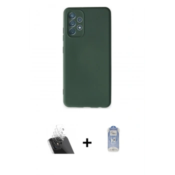MARSİLYAN™- Galaxy A13 4G Kılıf Ahenk Serisi - Siyah Joko Magic 5D Cam + Kamera Lens Koruma Cam - SF