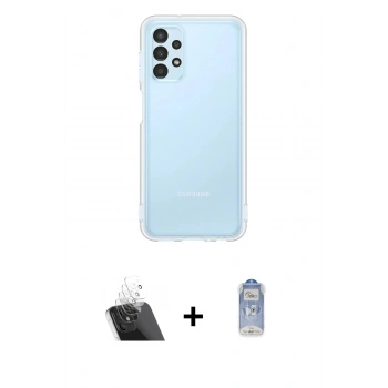 MARSİLYAN™- Galaxy A13 4G Kılıf Zirve Doku - Siyah Joko Magic 5D Cam + Kamera Lens Koruma Cam - SF