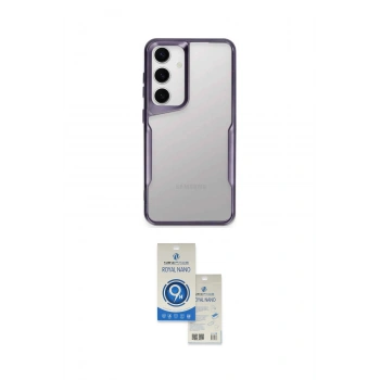 MARSİLYAN™- Galaxy A14 4G Kılıf Akış Çizgi Koleksiyonu - Şeffaf Royal Nano Ekran Koruyucu
