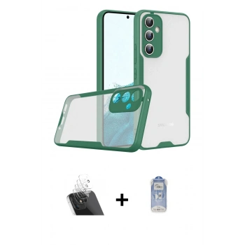 MARSİLYAN™- Galaxy A14 4G Kılıf Atlas Asil Serisi - Siyah Joko Magic 5D Cam + Kamera Lens Koruma Cam - SF