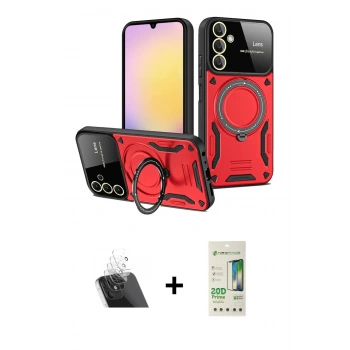 MARSİLYAN™- Galaxy A14 4G Kılıf Kıvılcım Modern Serisi - Siyah 20D Premium Cam Ekran Koruyucu + Kamera Lens Koruma Cam - SF