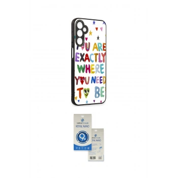 MARSİLYAN™- Galaxy A14 4G Kılıf Odak Klasik Serisi - Şeffaf Royal Nano Ekran Koruyucu