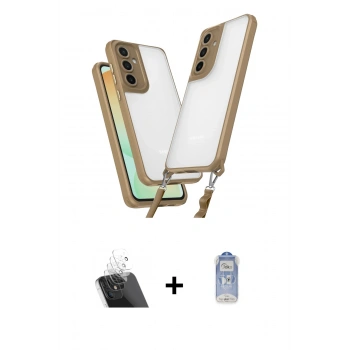 MARSİLYAN™- Galaxy A14 4G Kılıf Ufuk Klasik - Siyah Joko Magic 5D Cam + Kamera Lens Koruma Cam - SF