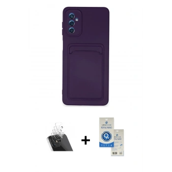 MARSİLYAN™- Galaxy A14 4G Kılıf Vadi Çizgi Prime - Şeffaf Royal Nano Ekran Koruyucu + Kamera Lens Koruma Cam - SF
