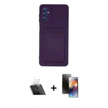 MARSİLYAN™- Galaxy A14 4G Kılıf Vadi Çizgi Prime - Siyah 3D Antistatik Mat Seramik Nano Ekran Koruyucu + Kamera Lens Koruma Cam - SF