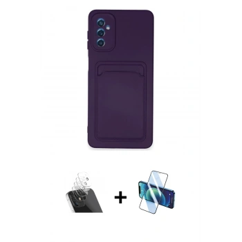 MARSİLYAN™- Galaxy A14 4G Kılıf Vadi Çizgi Prime - Siyah 3D Antistatik Seramik Nano Ekran Koruyucu + Kamera Lens Koruma Cam - SF