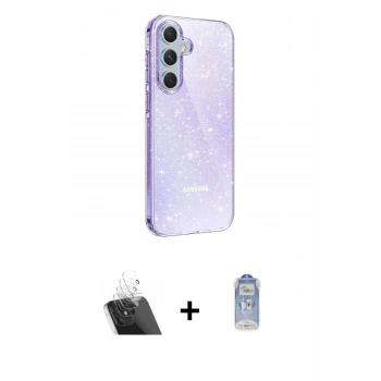 MARSİLYAN™- Galaxy A14 4G Kılıf Yankı Doku Prime - Siyah Joko Magic 5D Cam + Kamera Lens Koruma Cam - SF
