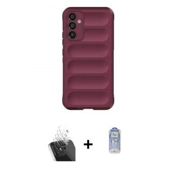 MARSİLYAN™- Galaxy A15 4G Kılıf Atlas Koleksiyonu - Siyah Joko Magic 5D Cam + Kamera Lens Koruma Cam - SF