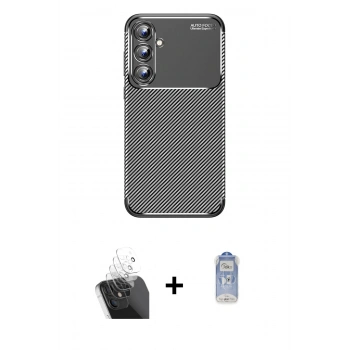 MARSİLYAN™- Galaxy A15 4G Kılıf Eksen Form Prime - Siyah Joko Magic 5D Cam + Kamera Lens Koruma Cam - SF