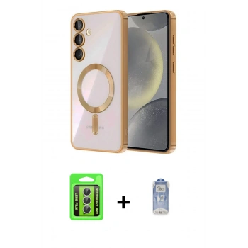 MARSİLYAN™- Galaxy A15 4G Kılıf Nova Işık Özel Seri - Siyah Joko Magic 5D Cam + Raze Metal Kamera Lens - GS